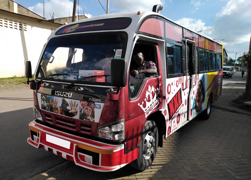 Isuzu NQR PSV Bus Red